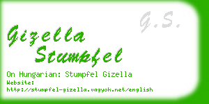 gizella stumpfel business card